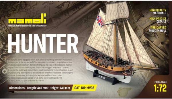 21735 Mamoli HUNTER Kutter 1:72 Kit